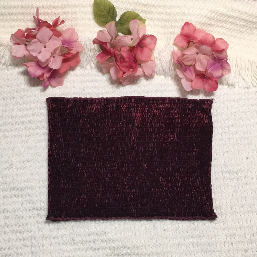 Velvet tube top (sold elsewhere)